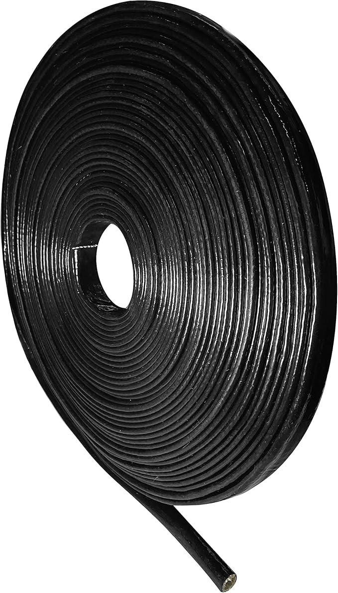 3/4 ID Heat Shielded Fire Thermo Armor Fire Sleeve Silicone Coated Fiberglass for Hose Lines & Electrical Wiring Black, 3 feet