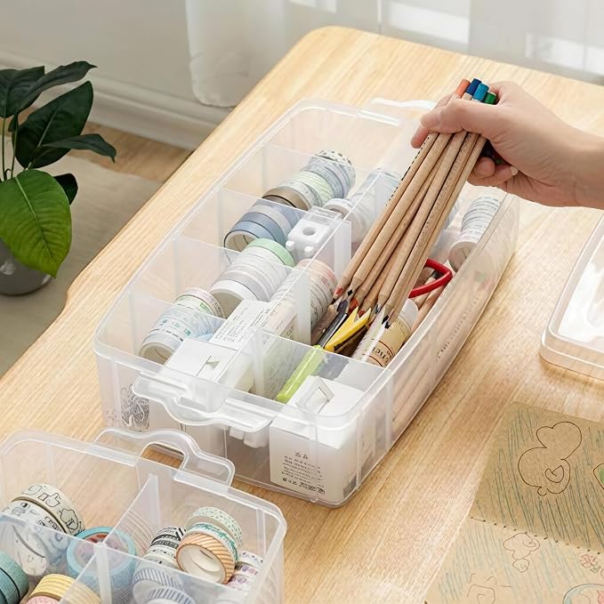 Sooyee 3-Layer Things & Crafts Storage Box, Large | 30 Adjustable Compartments - Image 3