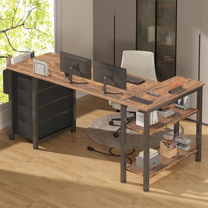 Lufeiya L Shaped Computer Desk - Image 4