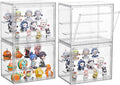 Clear Acrylic Display Case, 4 Pack 3 Tier Adjustable Display Box Stand by SANKEUHomeStorage