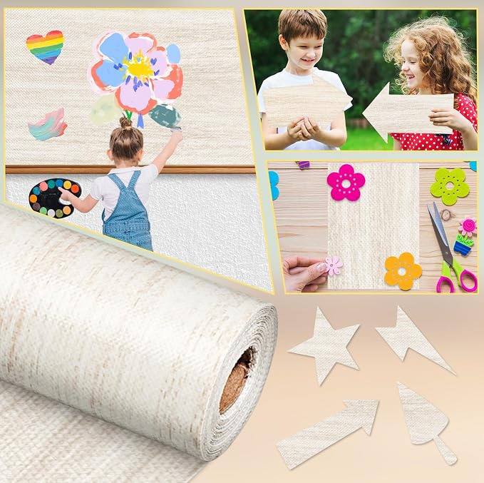 Inkspire Shiplap Bulletin Board Paper Roll, 14.8FTx47IN Large Reusable - Image 5