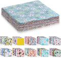100 Pcs 5"x 5" Charm Packs for Quilting, Precut Multi-Color Printed Floral by Unknown