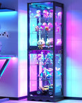 Dystler Display Cabinet with Glass Doors, 6 Tier RGB Lights Curio Cabinet | by CraftYourIdealHomeLife