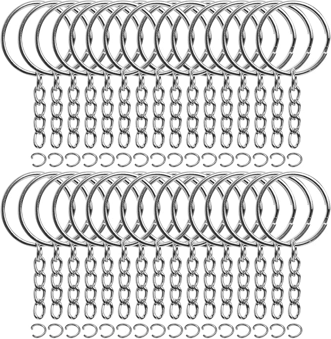 50PCS Bulk Keychains Set, Split Keychains Rings by REEMTOO