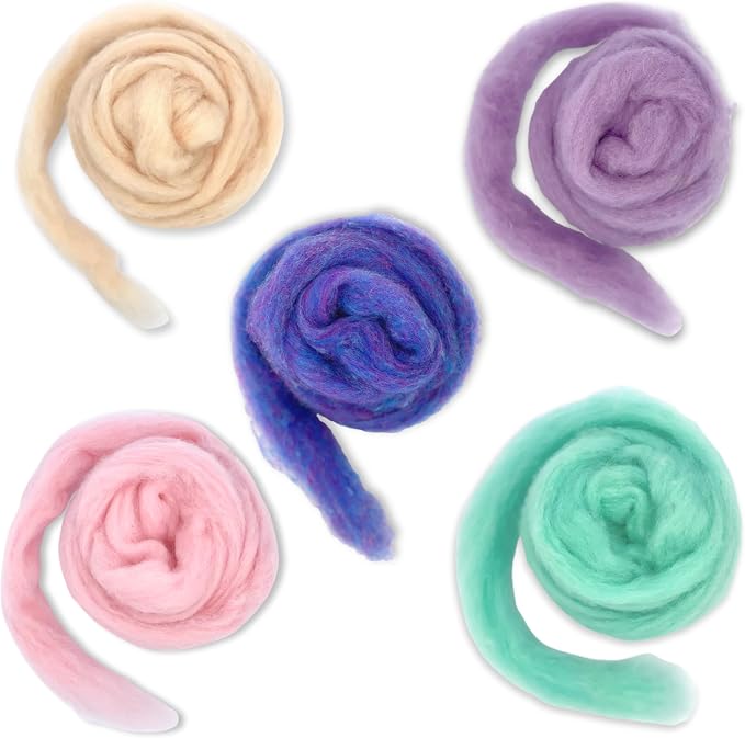 Corriedale Carded Sliver Wool Roving Variety Bundle | Best Core Wool - Image 3