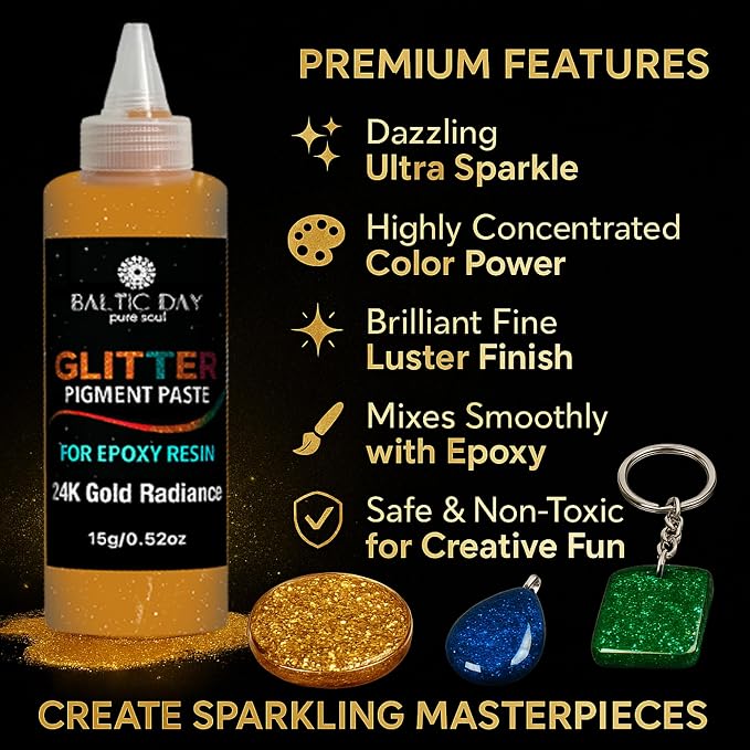Platinum Silver Sparkle Epoxy Pigment Paste XL – Ultra-Concentrated Metallic - Image 4