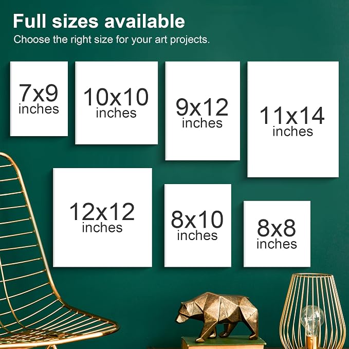 PHOENIX Painting Canvas Panels 10x10 Inch, 24 Bulk Pack - 8 Oz Triple Primed - Image 6