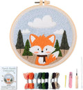 Myfelicity Punch Needle Kit for Beginners – Fox Pattern, Includes Threads & by Myfelicityembroiderykit