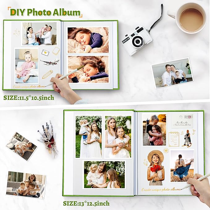 Artfeel Photo Album Self Adhesive Scrapbook, 120 Pages Large Photo Book - Image 3