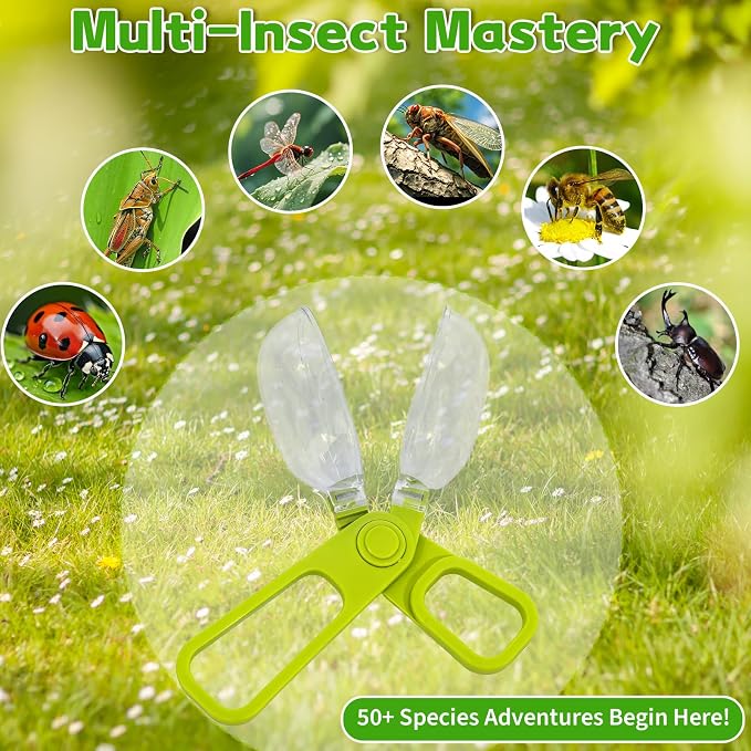 Bug Catcher for Kids 3-5, Bug Vacuum Toys Set for Toddlers 1-3, Magnify Glass - Image 4