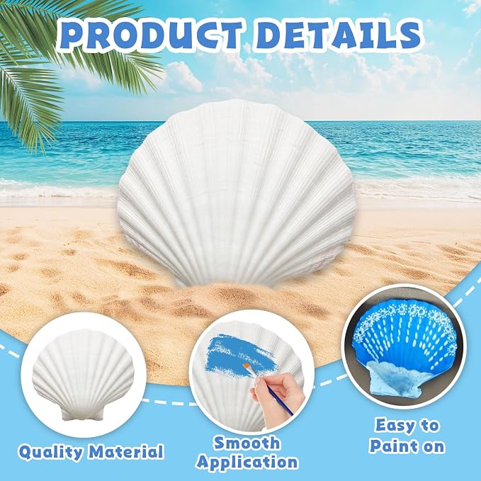 JOTNGDJBN 30 Pcs Natural Scallop Shells 2-3 inch White Seashells - Image 3