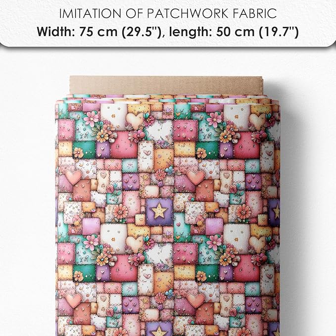 Unicorn Patchwork Cotton Fabric Panel – 6 Designs + Bonus Patchwork Sheet - Image 7