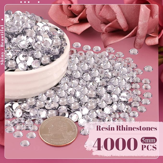 4000PCS 5mm Resin Rhinestones Bulk - Image 2