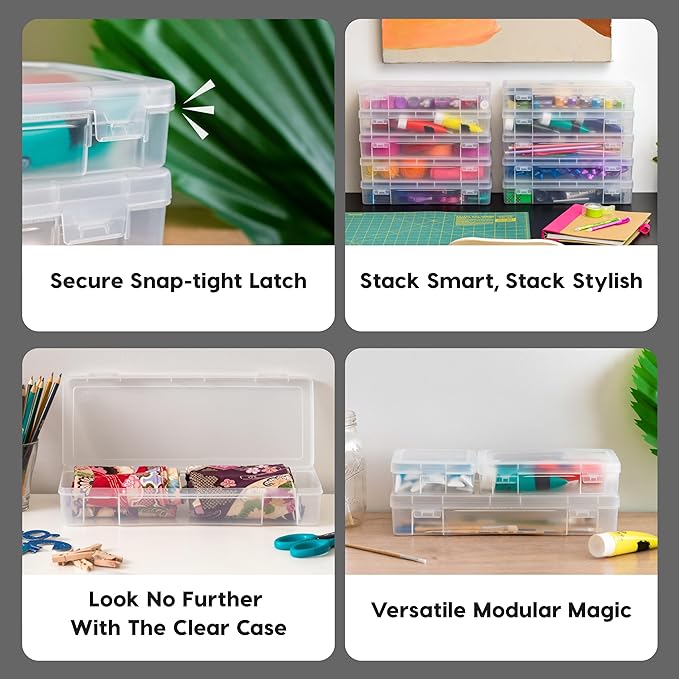 IRIS USA Clear Storage Cases, |Made in USA|, Plastic Bead Organizing Containers - Image 3