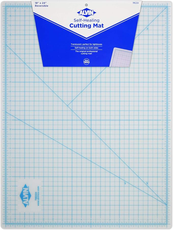 ALVIN TM Translucent Cutting Mat 18 x 24 inch | 3mm Layer by Alvin