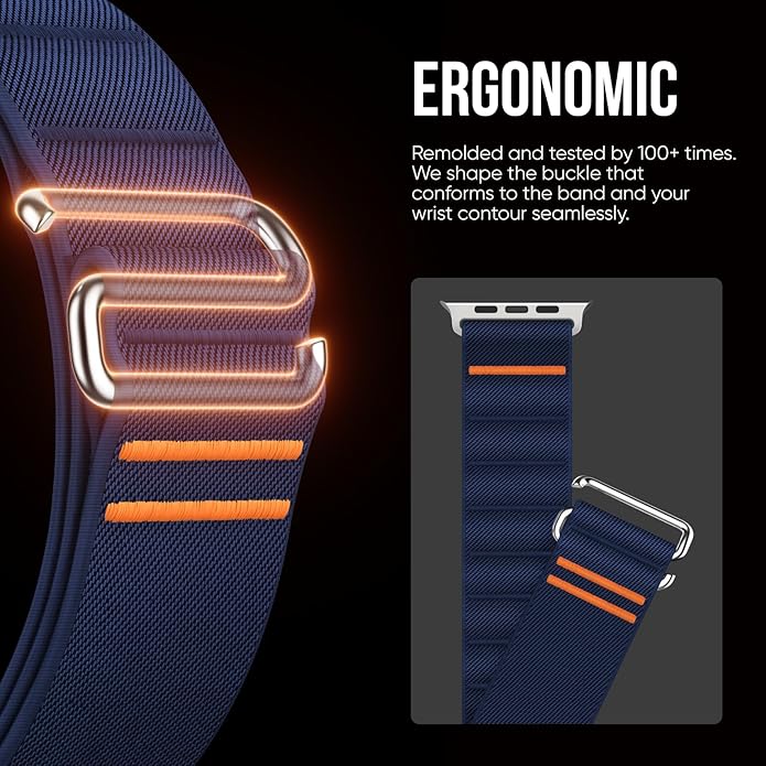Suitisbest Sport Bands Compatible with Apple Watch Ultra Band 49mm 46mm 45mm 44mm 42mm 38mm 40mm 41mm Men Women, Stretchy Nylon Sport Loop Strap with S-Hook for iWatch Series 10 Ultra SE 9 8 7 6 5 4 3
