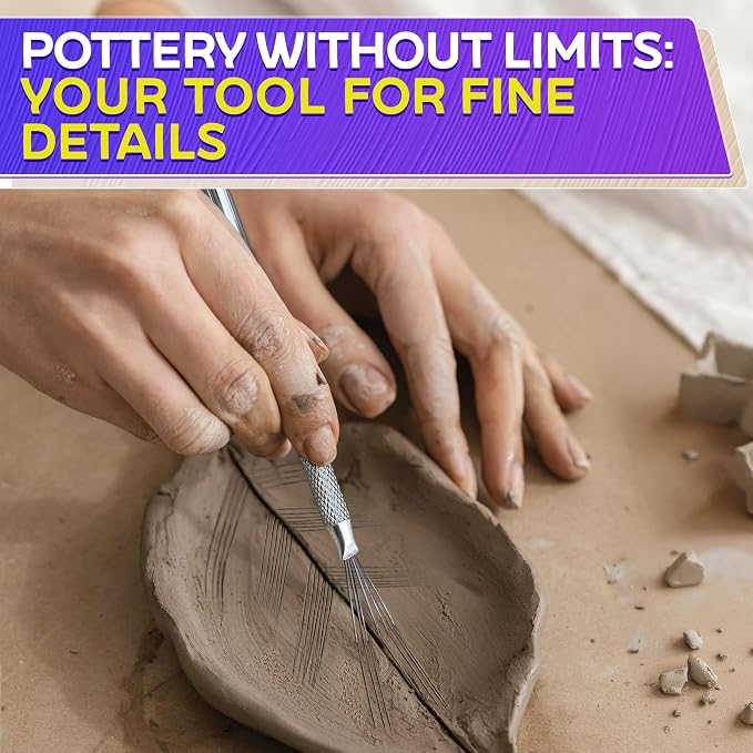 2 Pcs Pottery Scoring Tool – 5.33 Inch Clay Scoring Tool - Image 6