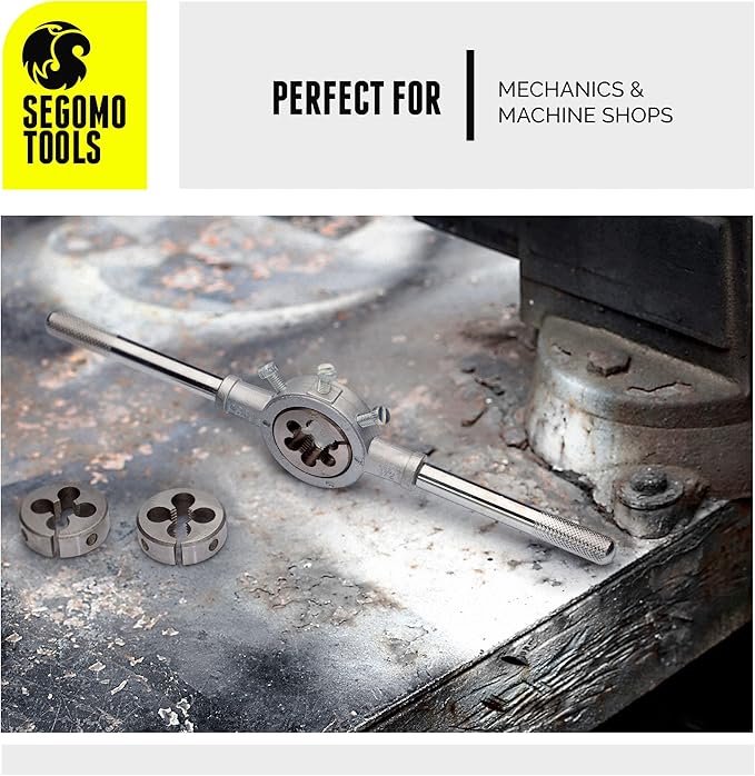 Segomo Tools 110 Piece Hardened Alloy Steel Metric Tap And Die Threading Tool Set With Storage Case | Metric Tap and Die Set | Rethreading Kit | Tap Set | Tap and Die Kit - TD110MM