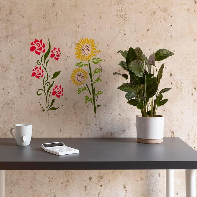 Large Flower Stencils for Painting, and Windows - Image 5
