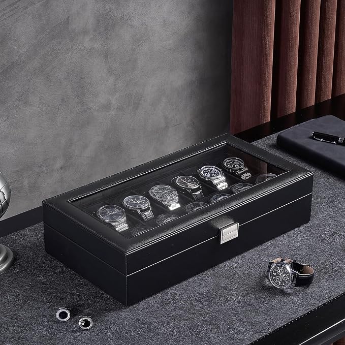 ProCase Watch Box Organizer, 14 Slot Watch Display Case - Image 3