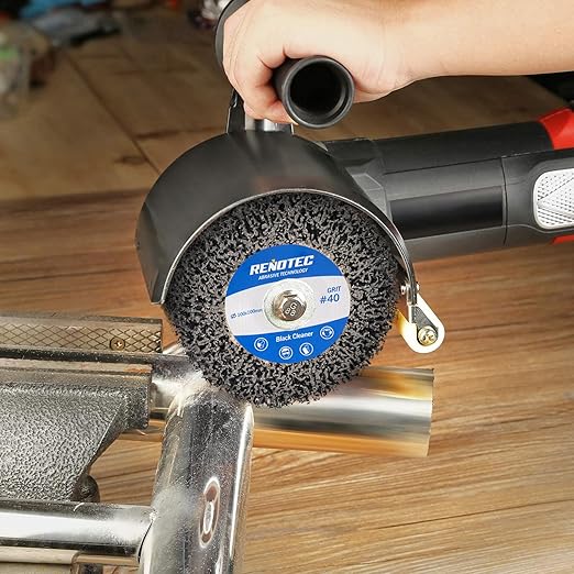 4" Black Cleaner, 100x100mm, 4 Pcs Pack, Metal Surface Cleaning, Rust Remove, Oxidation Paint Removal.