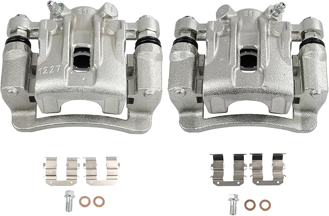 cciyu Rear Left & Right Brake Calipers Assembly w/Bracket 19B3477 19B3476 For Hyundai For Accent,For Kia For Forte/For Forte Koup/For Forte5/For Rio/For Rio5