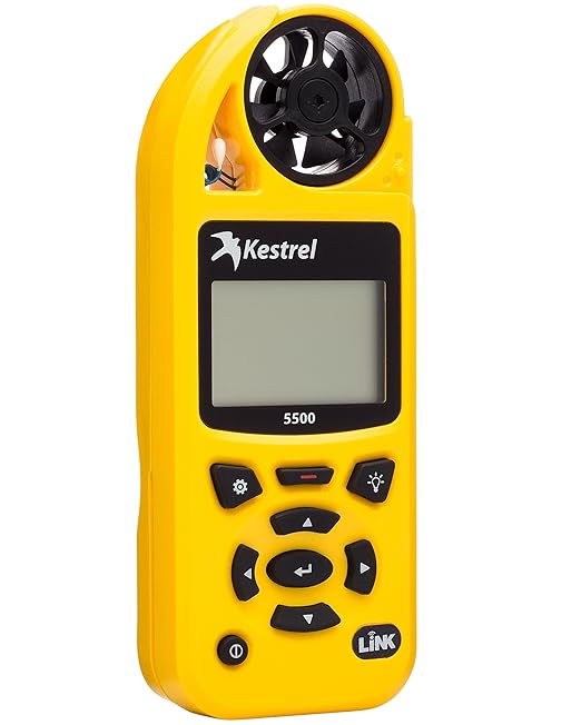 Kestrel 5500 Pocket Weather Meter with LiNK and Vane Mount, Yellow