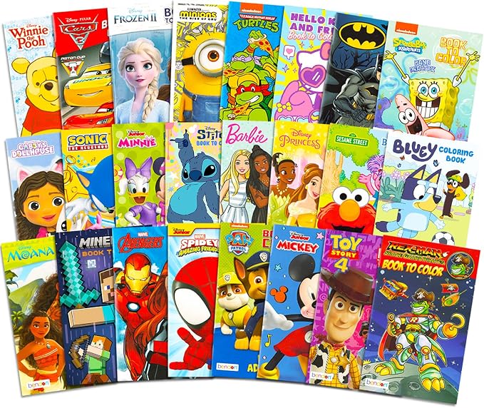 24 Mini Coloring Books for Kids 4-8 3-5 Bulk Small Activity Book Bundle | 5x8 by BendonInc