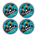 7-1/4 Inch Miter/Table Saw Blades 4pcs, 40 Teeth ATB TCT Fine Finish Wood Cutting Circular Saw Blade with 4/5 Inch Arbor
