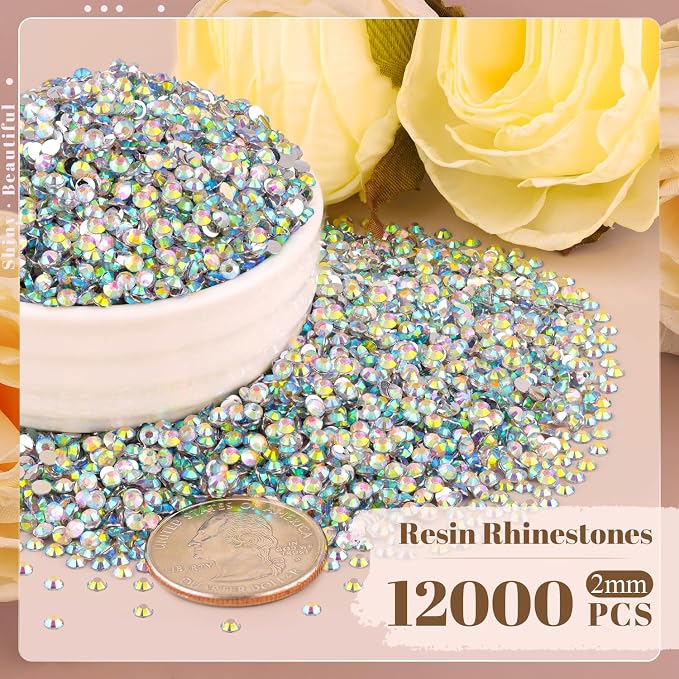 12000PCS 2mm Resin Rhinestones Bulk - Image 2