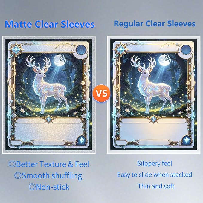 500 Count Card Sleeves for Trading Cards, Matte Clear Deck Card Sleeve - Image 6