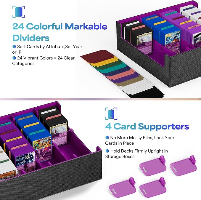 UAONO Trading Card Storage Box, Holds 2400 Sleeved Cards - Image 4