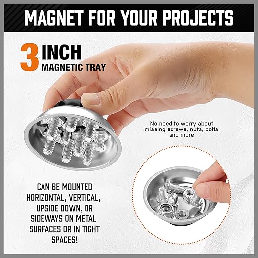 HORUSDY 4-PIECE Telescoping Magnetic Pickup Tools Set - Extendable Magnetic Pick Up Tools，Flexible Bendable Spring Magnet Stick