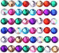 200pcs 12mm Round Craft Gems Jewels Acrylic Flatback Rhinestones Gemstone by Yaoding