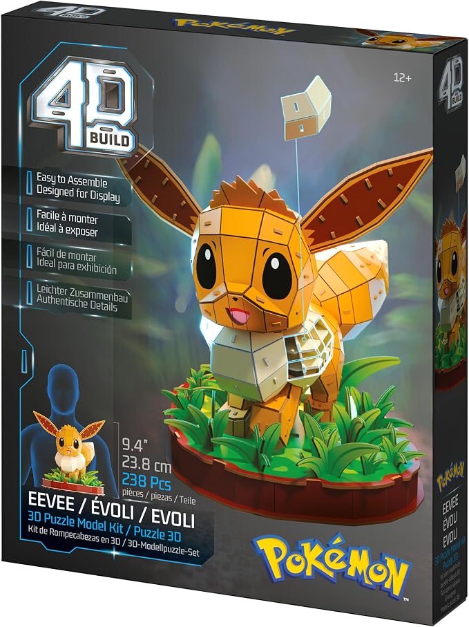 4D Build Pokémon Eevee 3D Puzzle Model Kit, Desk Décor, Shelf Display - Image 10