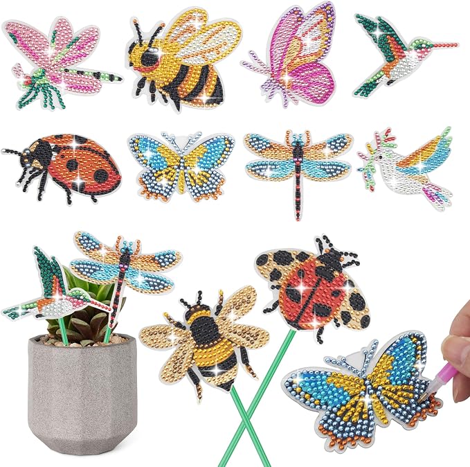 SWATOM 10PCS Diamond Art Kits for Adults for Garden Decor by SWATOM
