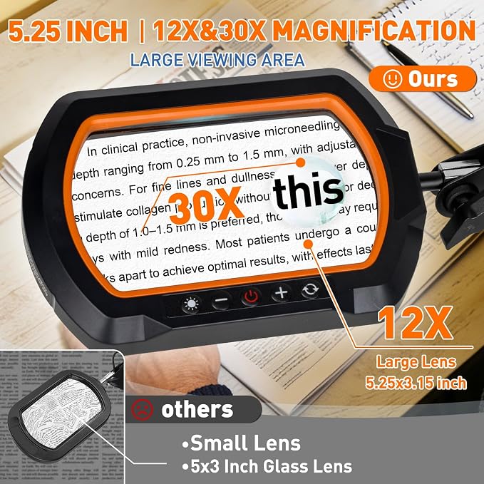 HITTI 30X & 12X Square Magnifying Glass - Image 2