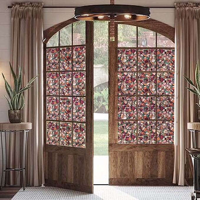 funlife Original Hand-Drawn Stained Glass Window Film, Reusable Double-Sided - Image 6