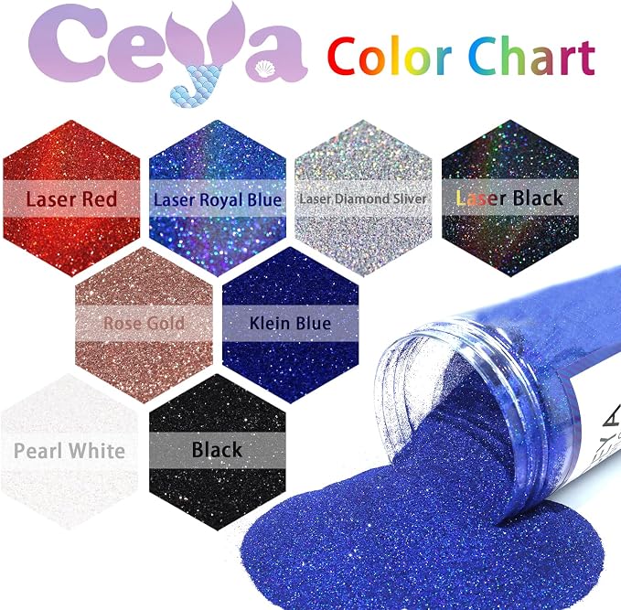 Ceya Holographic Ultra Fine Glitter Powder, 1.1LB/17.63OZ Laser Black Glitter - Image 3