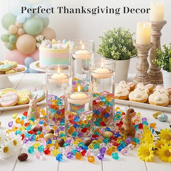 DomeStar 150PCS Multicolored Acrylic Fake Gems, Crushed Ice Rocks Pirate - Image 3