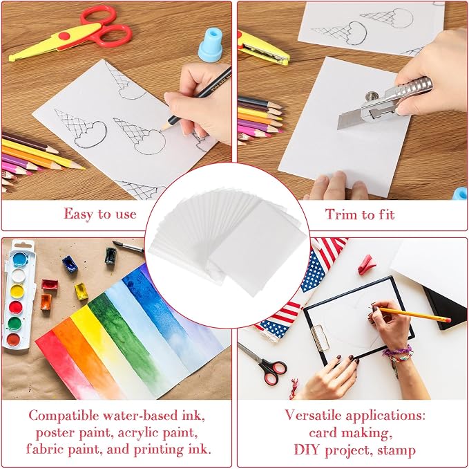 Cholemy 240 Pcs Foam Sheets Craft 4 x 6 Inch White Foam Printing Plates Paper - Image 4