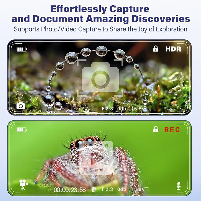 Microscope for Kids with Bug Catcher, 1080P HD Digital Handheld Portable Kids - Image 5