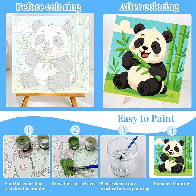 Arttoplus 4 Pack Paint by Numbers Kit - Image 4