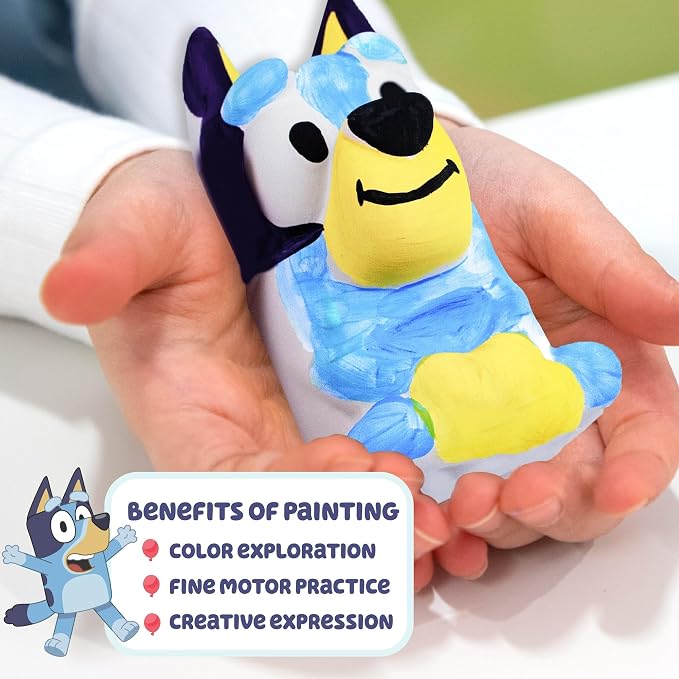 Bluey Paint Your Own Figurine, Fun Paintable Ceramic Figure, Includes 6 Acrylic - Image 4