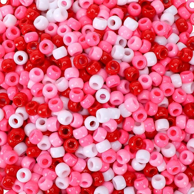 UPINS 1200Pcs Valentine's Day Pony Beads - Image 4