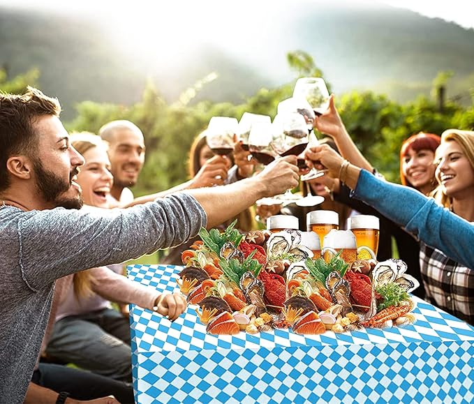 Iceyyyy 6 Pcs Oktoberfest Tablecloth- 54" x 108" Oktoberfest Bavarian Flag - Image 4