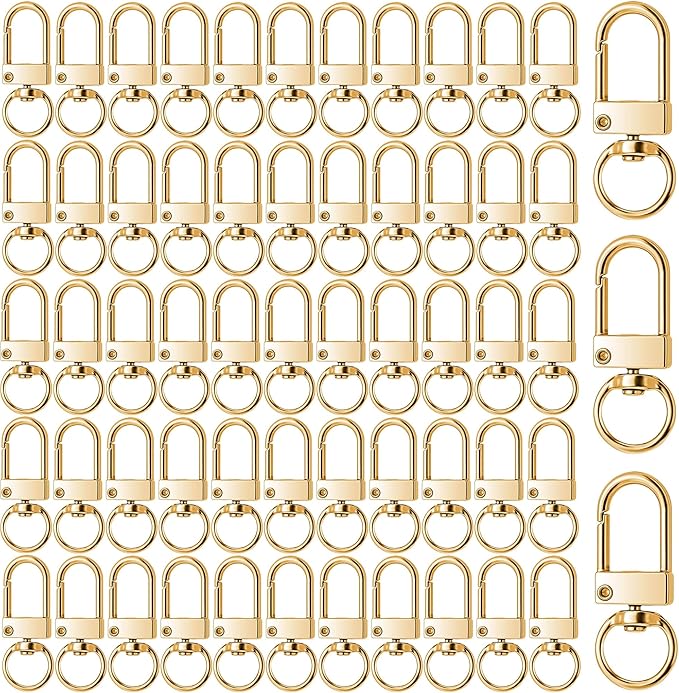 KJML DIY Keychain clip 60pcs Swivel Snap Lobster Claw Keychain Clasps Lanyard by KJMLDIY
