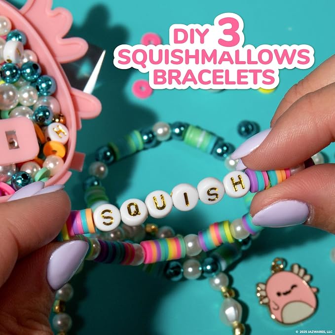 Original Squishmallows Archie The Axolotl Bracelet Kit, Friendship Bracelet Kit - Image 4