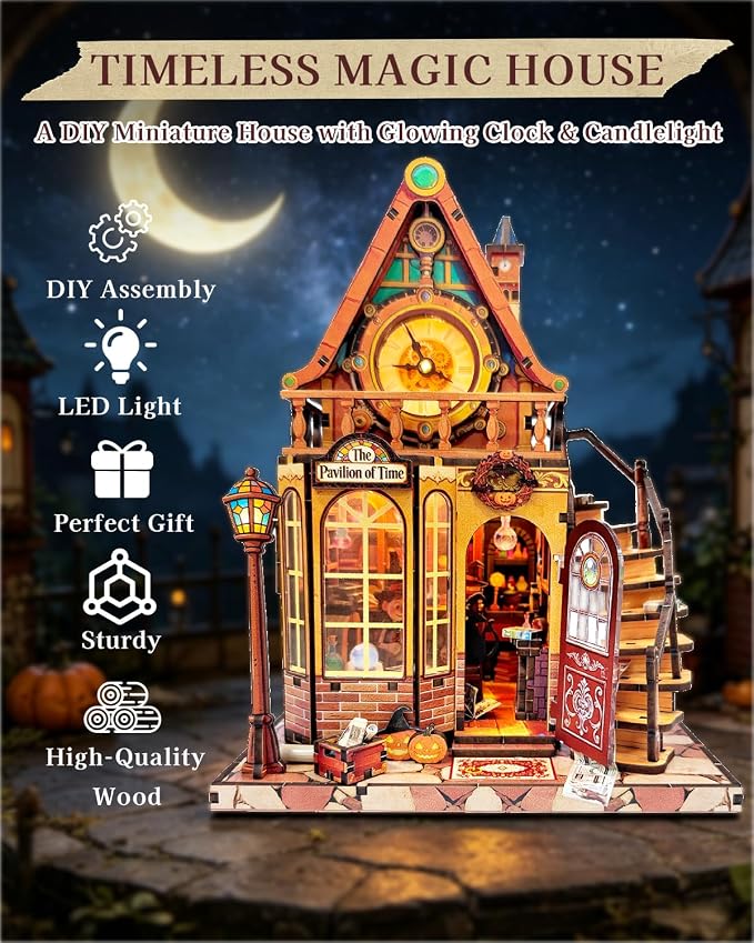 OZJAY DIY Miniature House Kit, 3D Wooden Puzzles - Image 2