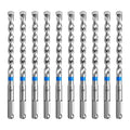 toolant Masonry Drill Bit,SDS Plus Rotary Hammer Drill Bits Set for 3/8" x6inch 10pcs,Carbide Tipped 2-Cutter for Concrete,Masonry and Brick